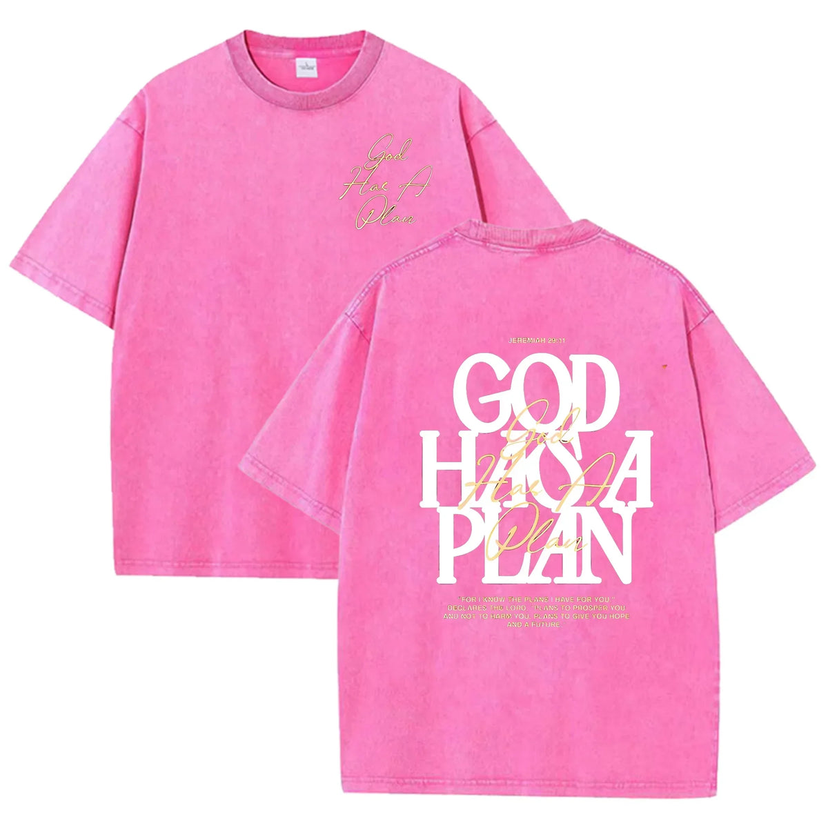 Vintage T Shirt God Has A Plan Oversized Men's
