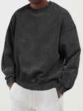 Vintage Solid Sweatshirts Male Washed Hoodie Fashion Oversized Streetwers