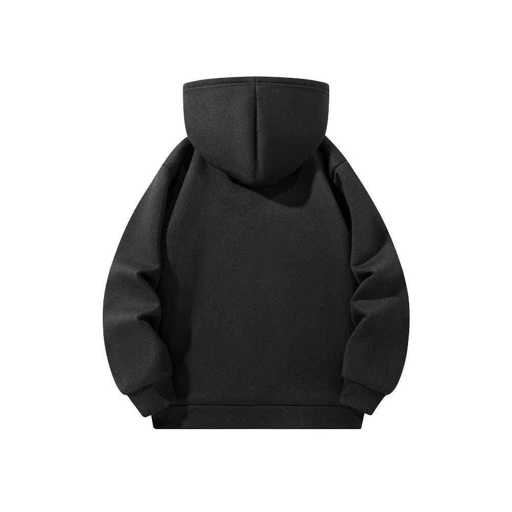 Men's Half Zipper Hooded Hoodies Long Sleeve Sweatshirts Autumn Loose Casual
