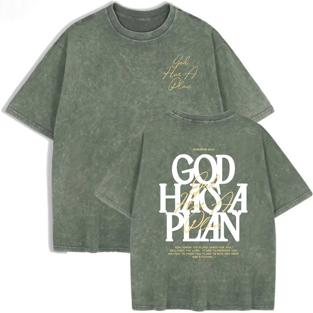 Vintage T Shirt God Has A Plan Oversized Men's