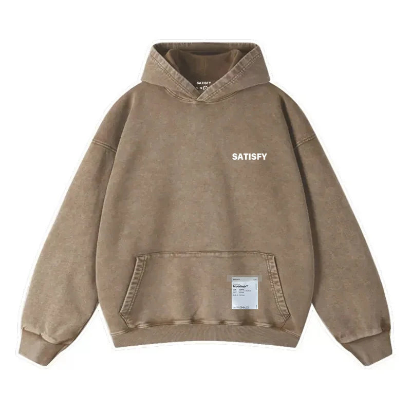 Unisex Hoodie Vintage Style Long Sleeve Cotton Sweatshirt