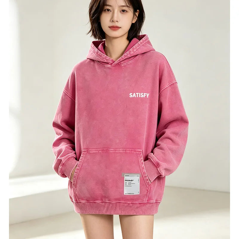 Unisex Hoodie Vintage Style Long Sleeve Cotton Sweatshirt