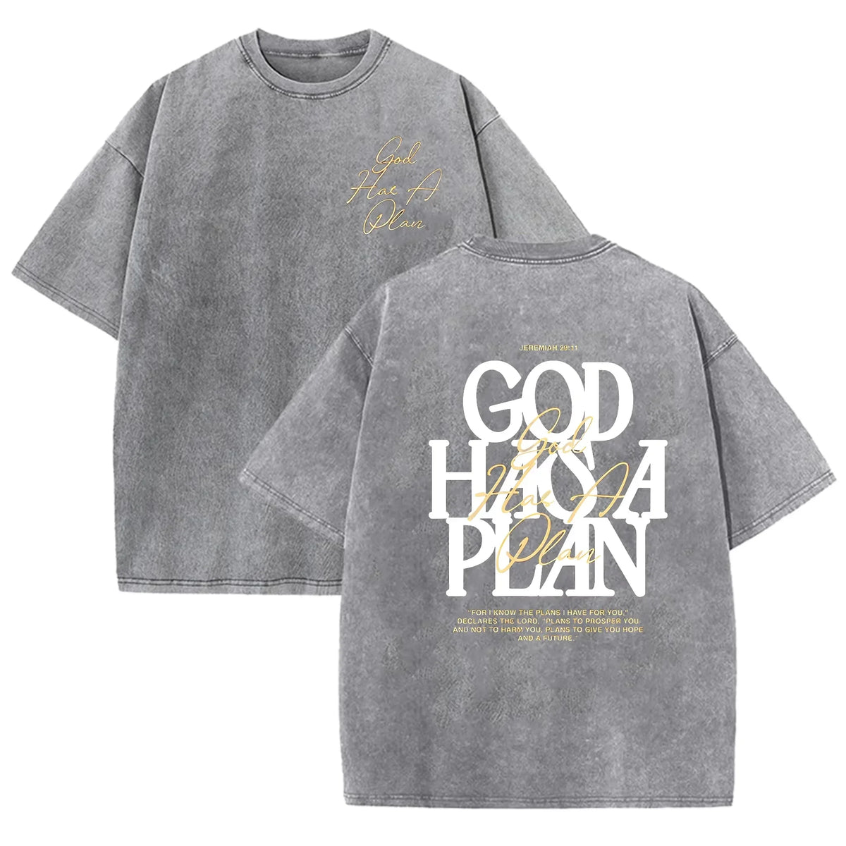 Vintage T Shirt God Has A Plan Oversized Men's