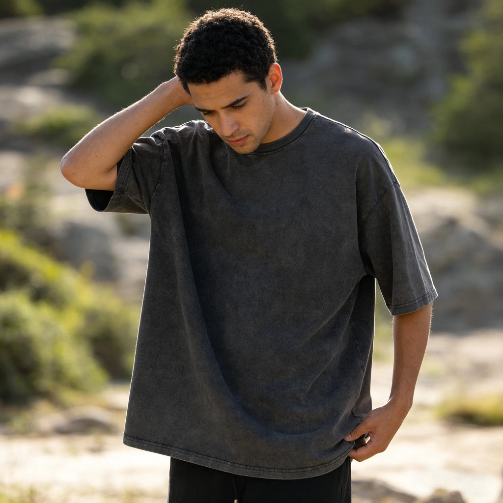 Washed Vintage T-Shirts Unisex Casual Cotton