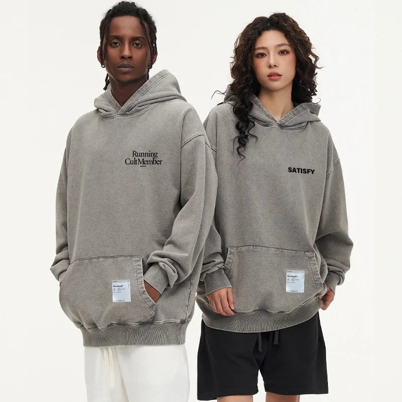 Unisex Hoodie Vintage Style Long Sleeve Cotton Sweatshirt