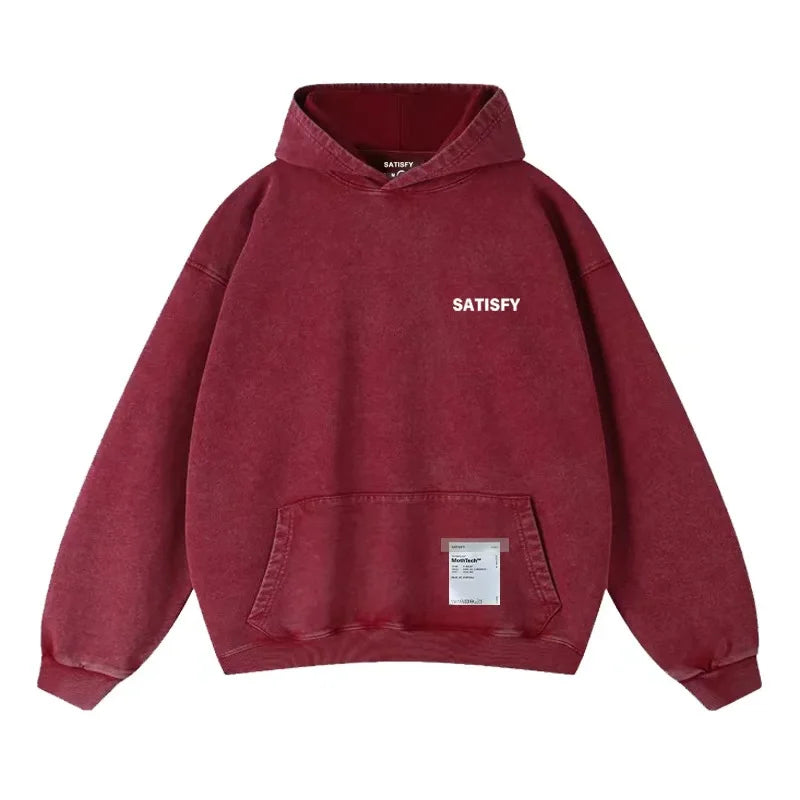Unisex Hoodie Vintage Style Long Sleeve Cotton Sweatshirt
