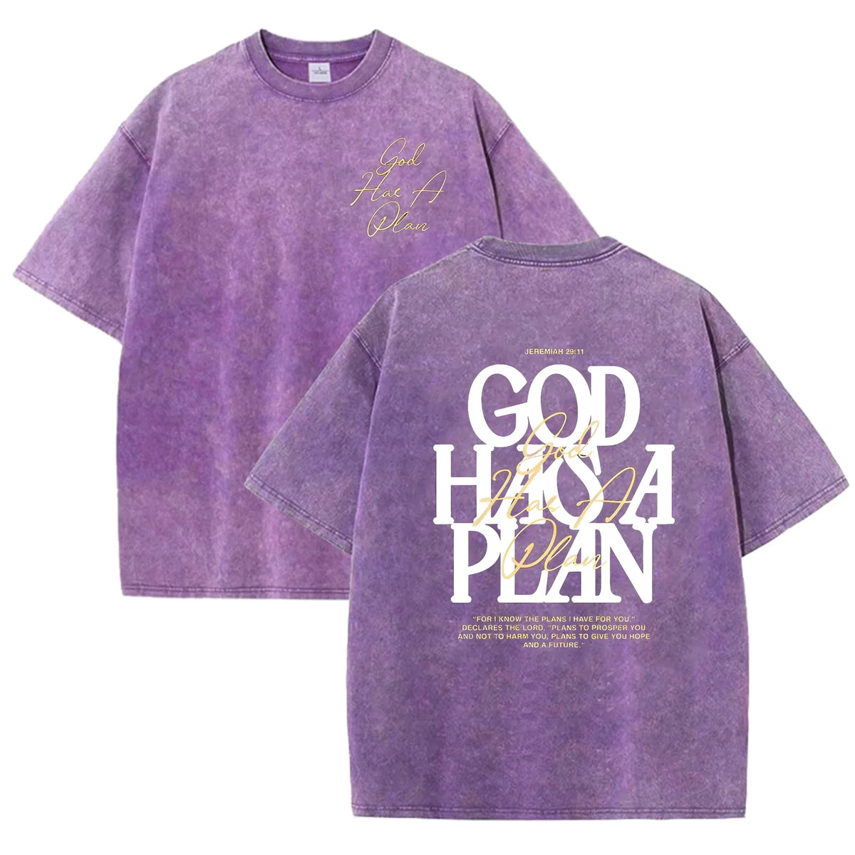 Vintage T Shirt God Has A Plan Oversized Men's