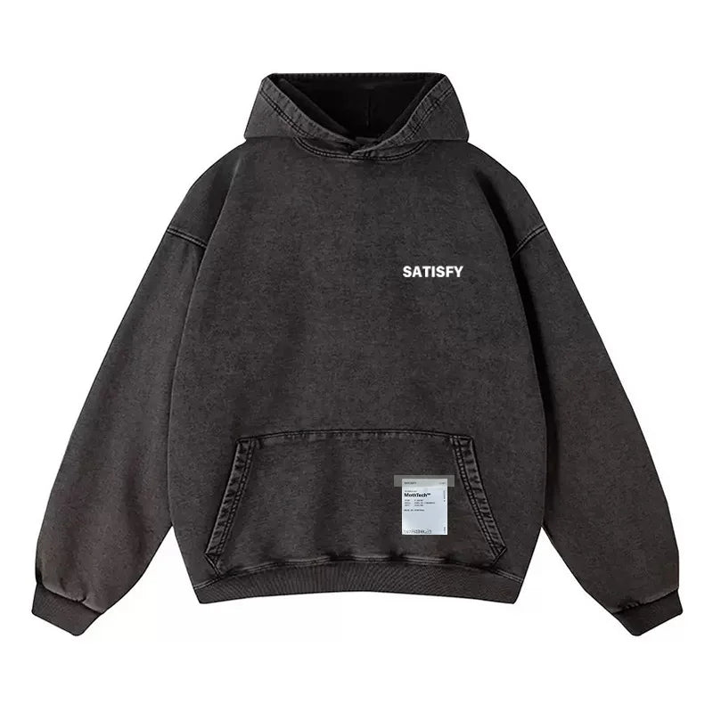 Unisex Hoodie Vintage Style Long Sleeve Cotton Sweatshirt